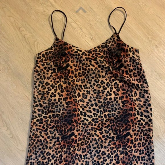 Collusion Dresses & Skirts - Collusion Graphic Mini Leopard Dress Slip Dress